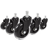 5x ROLO SKATE ST 11mm/75mm Harde bodem - Bureaustoelwielen 