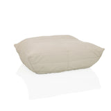 Beige Zitzakken Sitzolo Podi met geribbelde stofbekleding van hjh LIVING – 360-gradenweergave (vooraanzicht 15°)