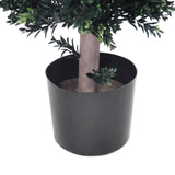 Zwarte plantenpot met stam en groene bladeren van de Kunstplant BUXUS van hjh OFFICE