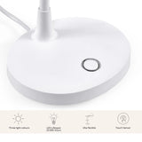 Witte voet met geïntegreerde touchsensor van de Lumanova D6 bureaulamp van hjh OFFICE