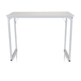Wit Bureau WORKSPACE I met rechthoekig tafelblad en U-vormige poten van hjh OFFICE – 360-gradenweergave (vooraanzicht 0°)