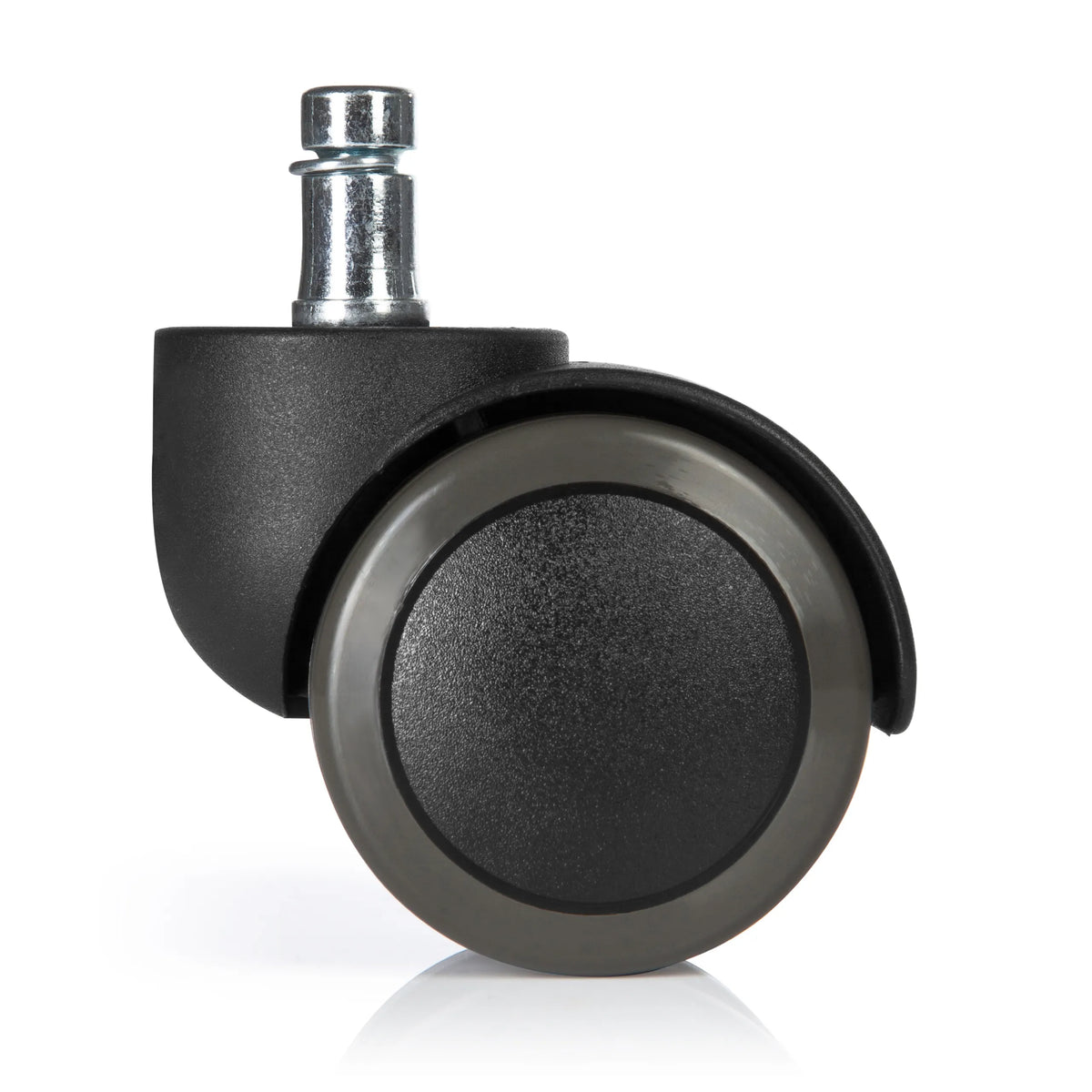 Schwarze Stuhlrolle 5x ROLO FREE 10mm/50mm für Hartböden mit Metallstift von hjh OFFICE