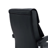 Achterzijde van de rugleuning van de Relax Prestio thuisgebruik bureaustoel in zwart van MyBuero