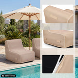 Beige Luchtbank Sitzolo Air met details van handvaten en rits van hjh LIVING (AI-gegenereerde afbeelding)