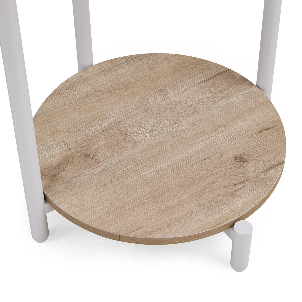 Open bijzettafel Nestup 1 met stoffen bekleding en twee afgenomen deksels van hjh LIVING