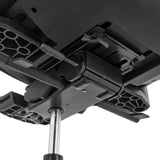 Onderzijde van het zitmechanisme met gasveer van de professionele bureaustoel Ergo U2 Flex3 in zwart van hjh OFFICE