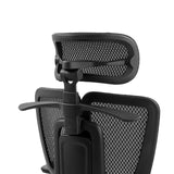 Verstelbare hoofdsteun met zwart nylon gaas van de professionele bureaustoel Ergo U2 Pro3 van hjh OFFICE