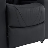 Gepolsterte Armlehne aus schwarzem Leder des Loungesessels Game Sport RX von hjh OFFICE