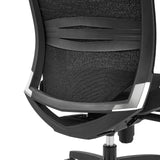 Achterkant van de netrugleuning van de Professionele bureaustoel PORTO MAX HIGH I in zwart van hjh OFFICE