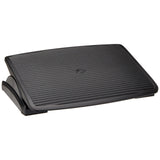 Antracietkleurige PIEDINO STRIPE voetensteun met geribbelde oppervlakte en schuine standpositie van hjh OFFICE