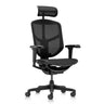 Zwarte professionele bureaustoel ENJOY ULTRA GEN2 met mesh-bekleding en hoofdsteun van hjh OFFICE