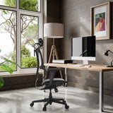 Luxus-Chefsessel ERGOHUMAN SLIM ECO M GEN2 mit Netzrückenlehne und Armlehnen in einem modernen Homeoffice von hjh OFFICE