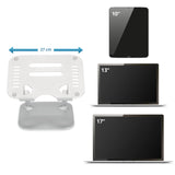 onderzetter LAPTOP STAND in zilver met een breedte van 27 cm voor apparaten van 10 tot 17 inch van hjh OFFICE