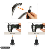 Größenbestimmung für Stuhlgleiter 5 x STAND Nr. 10 in 10 mm und 11 mm Durchmesser von hjh OFFICE (KI-generiertes Bild)