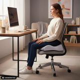 Grijs MEDISIT IV zitkussen op een bureaustoel van hjh OFFICE (AI-gegenereerde afbeelding)