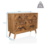 Maatafbeelding van het Dressoir SANTJAGO WOOD XL met 97 × 72,5 cm en een maximale belasting van 55 kg van hjh LIVING