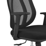 Armleuning en netrugleuning van de professionele bureaustoel Filaro in zwart van hjh OFFICE