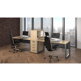 Standcontainer SIGNA SCA1 in eiken met vier laden en een open vak van hjh OFFICE PRO