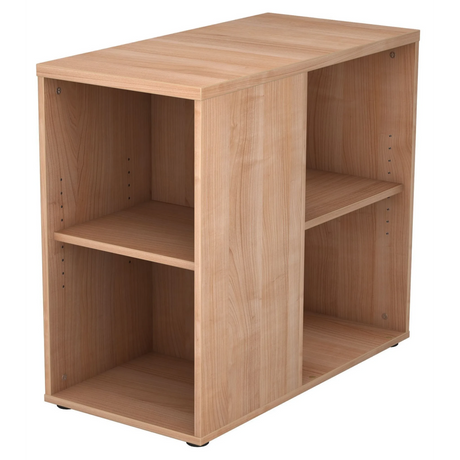 Kast ANCO 1630 in lichte walnoot-look met twee open opbergvakken van hjh OFFICE PRO