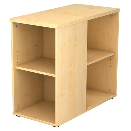 Kast ANCO 1630 in licht esdoornhout-look met twee open vakken van hjh OFFICE PRO