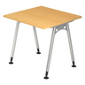 Hoogteverstelbaar bureau ATOS 8 S in beuken met zilverkleurig metalen frame van hjh OFFICE PRO