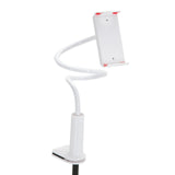 Witte houder voor mobiele telefoon & tablet FLEXMOBI I met flexibele zwanenhalsarm van hjh OFFICE