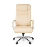 Beige bureaustoel XXL G 600 met armleuningen en vijfpoot met zwenkwielen van hjh OFFICE – 360-gradenweergave (vooraanzicht 0°)