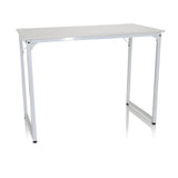 Wit Bureau WORKSPACE I met rechthoekig tafelblad en U-vormige poten van hjh OFFICE – 360-gradenweergave (vooraanzicht 20°)