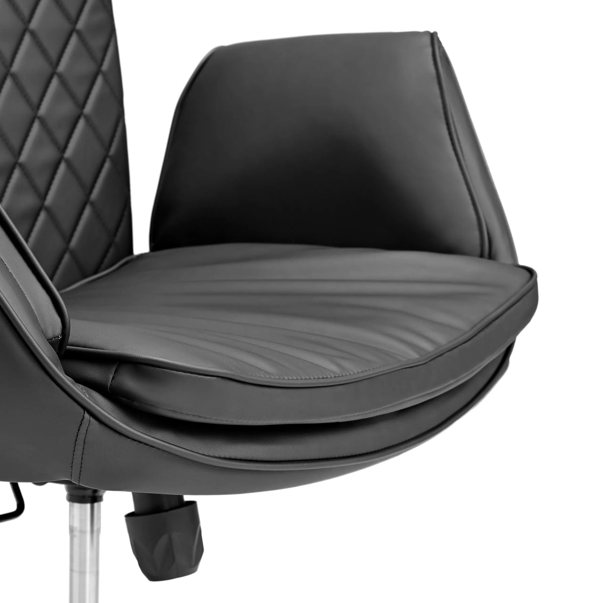 Zitting en armleuning van de Thuisgebruik bureaustoel Criss-Cross 10 in zwart van hjh LIVING