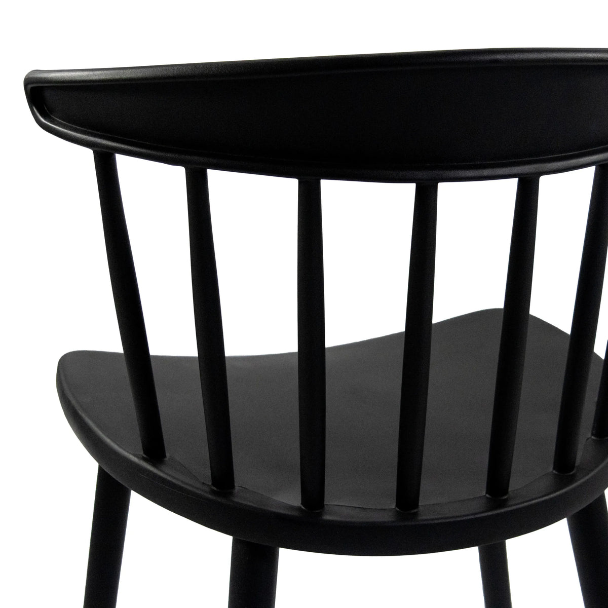 Rugleuning met verticale spijlen van de Eetkamerstoel ARTIFO RIB in zwart van hjh LIVING
