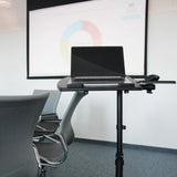 Zwart Zit- Sta bureau VM-SL met laptop- en muisplateau van hjh OFFICE