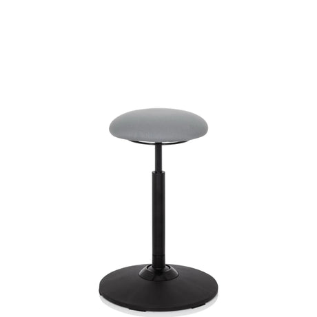 Grijze Stahulp BALANCE SIT met rond zitkussen en zwarte voet van hjh OFFICE