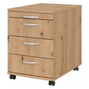 BARI 1606 | Mobiele container met 3 lades | Hout 