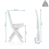 Technische tekening van de Outdoor stoel TRAVANO met een hoogte van 80 cm van hjh LIVING