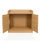 Open KITTYHOME 2 kattenhuis in beukenlook met twee deuren en een aflegplateau van hjh LIVING