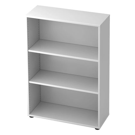 Witte plank BETA 4500 met drie open opbergvakken van hjh OFFICE PRO