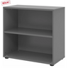 Grafietkleurige plank BETA 9 met twee open vakken van hjh OFFICE PRO