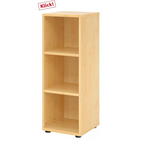 Open kast BETA 9 in licht esdoornhout-look met drie planken van hjh OFFICE PRO