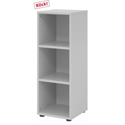 Grijze plank BETA 9 met drie open vakken van hjh OFFICE PRO