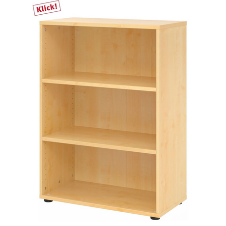 Open kast BETA 9 in esdoornlook met drie legplanken van hjh OFFICE PRO