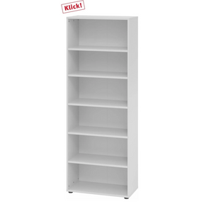 Grijze kast BETA 9 met zes open opbergvakken van hjh OFFICE PRO