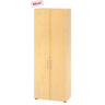 Tweedeurs kast BETA 9 in esdoornlook met twee zilverkleurige handgrepen van hjh OFFICE PRO