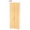 Tweedeurs kast BETA 9 in wit en esdoorn met zilverkleurige grepen van hjh OFFICE PRO