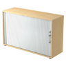 Rolluikkast BETA R 1732S in esdoornlook met wit rolluik en chromen handgreep van hjh OFFICE PRO