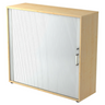 Rolluik kast BETA R 1733S in esdoornlook met zilveren chromen handgreep van hjh OFFICE PRO