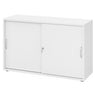 Witte schuifdeurkast BETA S 1752S met twee metalen booggrepen en slot van hjh OFFICE PRO