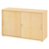 Schuifdeurkast BETA S 1752S in esdoornoptiek met twee metalen booggrepen van hjh OFFICE PRO