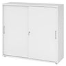 Witte schuifdeurenkast BETA S 1753S met metalen grepen en slot van hjh OFFICE PRO