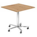 BISTRO 88Q C | Bijzettafel op wieltjes | 80x80 | chroom - Systeem conferentietafel 