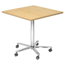 BISTRO 88Q C | Bijzettafel op wieltjes | 80x80 | chroom - Systeem conferentietafel 